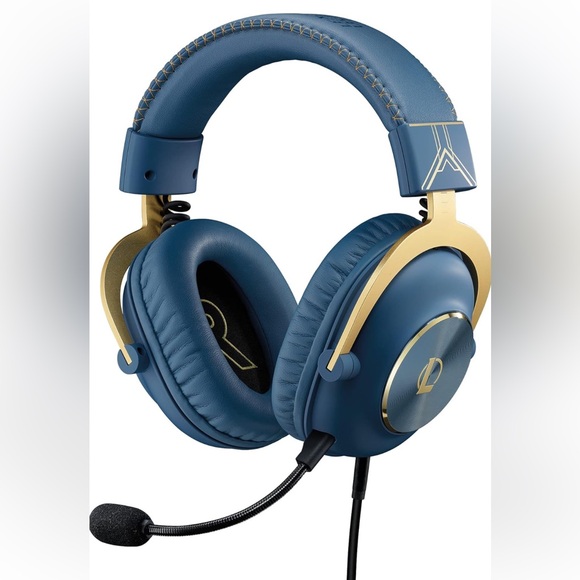 Logitech Navy and Gold Gaming Headset - Picture 1 of 4